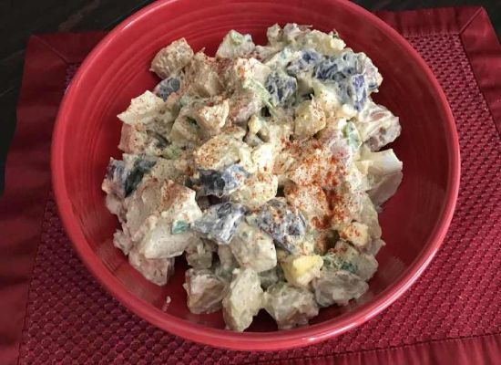Red White and Blue Potato Salad